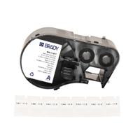 m4-11-417 Brady B-417 on Black on White, Transparent Label, 12.70 mm Width, 12.70mm Label Width