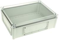 ekpe-130-t-enclosure Fibox EK Series Grey Polycarbonate Enclosure, IP66, IP67, Flanged, Transparent Lid, 380 x 280 x 130mm