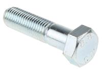 279-997 RS PRO Bright Zinc Plated Steel, Hex Bolt, M20 x 80mm