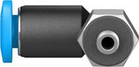 qsml-m3-4-100 Festo Elbow Threaded Adaptor, M3 Male to Push In 4 mm, Threaded-to-Tube Connection Style, 130769