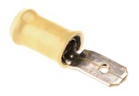 141085-2 TE Connectivity PIDG FASTON .250 Yellow Insulated Male Spade Connector, Tab, 6.35 x 0.81mm Tab Size, 4mm² to 6mm²