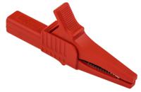 669755-22 Staubli Crocodile Clip 4 mm Connection, Brass Contact, 32A, Red