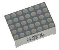 tc07-11ewa TC07-11EWA Kingbright Dot Matrix LED Display, CC 7 x 5 Dot Matrix Red 8.2 mcd 17.2mm