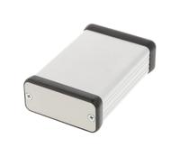 1455c801 Hammond 1455 Series Silver Anodised Aluminium Handheld Enclosure, , IP54, 80 x 54 x 23mm