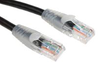 557-026 RS PRO, 0.5m Cat5e, Black RJ45 to Male RJ45 Male, U/UTP Unshielded, Terminated PVC Sheath