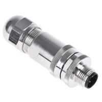 t4111512041-000 TE Connectivity Circular Connector, 4 Contacts, Cable, M12 Connector, Plug, Male, IP67, T411 Series