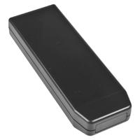 192-0762 RS PRO Black ABS Enclosure, IP54, IK07, Black Lid, 149 x 51 x 24mm