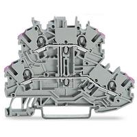 2000-2208 WAGO  TOPJOB S Series Grey, 1mm², 2-Level, Push-In Cage Clamp Termination, ATEX, EAC Ex, IECEx