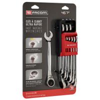 467brjp10pb Facom 467BR Series 10-Piece Spanner Set, 8 → 19 mm