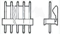 640388-7 TE Connectivity MTA-156 Series Straight Through Hole Pin Header, 7 Contact(s), 3.96 mm Pitch, 1 Row, Unshrouded