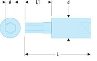 rt25 Facom 1/4 in Drive Bit Socket, Hex Bit, 2.5mm, 37 mm Overall Length