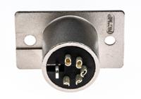 nc5mp Neutrik Panel Mount XLR Connector, Male, 50 V, 5 Way, Silver over Nickel Plating