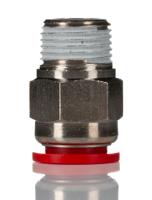 c01251648 Norgren Pneufit C Series Straight Threaded Adaptor, Push In 16 mm to R 1/2, Threaded-to-Tube Connection Style