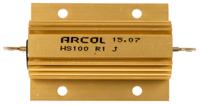 hs100-r1-j Arcol, 100mΩ 100W Wire Wound Chassis Mount Resistor HS100 R1 J ±5%