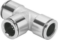 npqm-t-q4-e-p10 Festo NPQM-T-Q4-E-P10 Series Tee Tube-to-Tube Adaptor Push In 4 mm, Push In 4 mm, Tube-to-Tube Connection Style, 558786