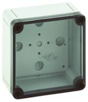 11100401 Spelsberg TK PS Series Grey Polystyrene Enclosure, IP66, Transparent Lid, 110 x 110 x 66mm