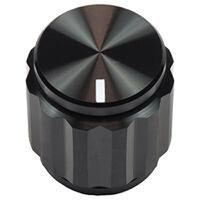 acckmr1617nlt14 Vishay 15.5mm Black Potentiometer Knob for 1/4in Shaft Screw Fix, ACCKMR1617NLT14