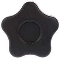69901 Elesa  Black Multiple Lobes Clamping Knob, M6, Threaded Stud