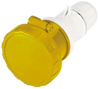 3186340 Scame IP66, IP67 Yellow Cable Mount 2P + E Industrial Power Socket, Rated At 63A, 110 V