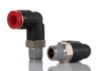 c01470618 Norgren Elbow Threaded-toTube Adaptor, R 1/8 to Push In 6 mm