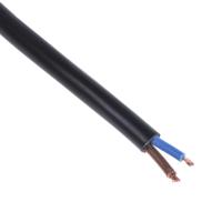 491-841 RS PRO 2182Y 0.5 mm² 2 Core Power Cable, H03VV-F, Black PVC, 100m