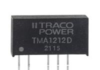 tma-1212d TRACOPOWER TMA DC-DC Converter, ±12V dc/ 42mA Output, 10.8 → 13.2 V dc Input, 1W, Through Hole, +85°C Max Temp