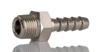 176-2015 RS PRO Hose Connector Hose Tail Adaptor, BSPT 1/8in 6mm ID, 5 MPa, 50 bar