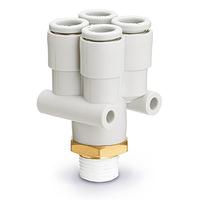 kq2ud04-02as SMC KQ2UD Series Y Fitting, 4 mm to R 1/4, Threaded-to-Tube Connection Style, KQ2UD04-02AS