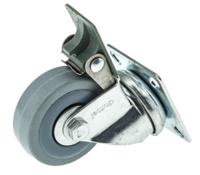 66527 Guitel Hervieu Braked Swivel Castor Wheel, 40kg Capacity, 50mm Wheel