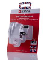 skr-0087rs SKROSS Australia, China, Europe, Italy, Japan, Switzerland, UK, USA to UK Travel Adapter, Rated At 7A