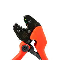 241-4344 RS PRO Hand Ratcheting Crimp Tool for Insulated terminals red, blue, yellow, 0.1 → 1.5mm² Wire