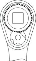 2093-u-20 Gedore 1/4 in Square Ratchet with Ratchet Handle, 127 mm Overall