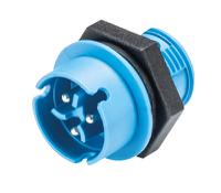 4103240439 Wieland RST 08i2/3 Series Circular Connector, 3-Pole, Male, Panel Mount, 8A, IP66, IP68, IP69