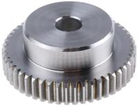 521-6783 RS PRO Stainless Steel 50 Teeth Spur Gear, 1 Module, 10mm Bore Diam, 50mm Pitch Diam, 35mm Hub Diam