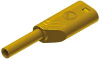 975090703 Hirschmann Test & Measurement Yellow Male Banana Plug, 2mm Connector, Solder Termination, 10A, Gold Plating