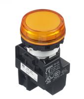 yw1p-1beq4a Idec, YW, Panel Mount Orange LED Pilot Light Complete, 22mm Cutout, IP65, Round, 24V ac/dc