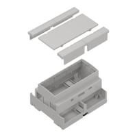 206-9059 RS PRO Modular Enclosure Enclosure Type, 107 x 90 x 65.2mm, ABS DIN Rail Enclosure