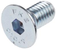 483-9925 RS PRO Bright Zinc Plated Steel Hex Socket Countersunk Screw, DIN 7991, M8 x 16mm