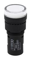 909-2468 RS PRO, Panel Mount White LED Pilot Light, 16mm Cutout, IP40, Round, 24V ac/dc