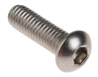 232-8293 RS PRO Stainless Steel Hex Socket Button Screw, ISO 7380, M6 x 20mm