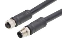 1205010237 Brad from Molex Cordset, 4 Contacts, Cable, M12 Connector, Plug, Socket, Female/Male, IP67, 120501 Series