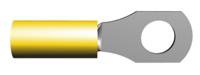 55678-1 TE Connectivity, PLASTI-GRIP Insulated Ring Terminal, M6 (1/4) Stud Size, 2.6mm² to 6.6mm² Wire Size, Yellow