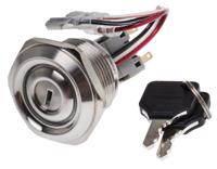 877-1915 RS PRO IP40 Key Switch, DPDT, 5 A 2-Way