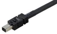 2-2205130-3 TE Connectivity, 2m Cat5e, Black RJ45 to Male, Terminated PUR Sheath