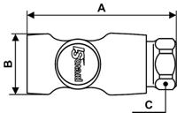 esi-071102cp PREVOST Composite Body Female Safety Quick Connect Coupling, G 3/8 Female Threaded