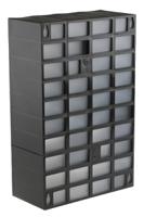 877-6803 RS PRO 30 Drawer Unit, Plastic, 420mm x 270mm x 130mm, Black