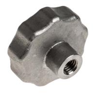 478-989 RS PRO Silver Multiple Lobes Clamping Knob, M10, Threaded Through Hole