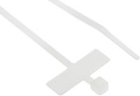 390-274 RS PRO Cable Tie, 100mm x 2.5 mm, White Nylon, Pk-100