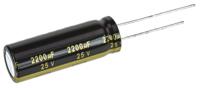 eeufm1e222l Panasonic 2200μF Aluminium Electrolytic Capacitor 25V dc, Radial, Through Hole - EEUFM1E222L