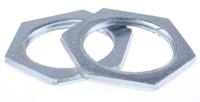 621-124 RS PRO Silver Steel Cable Gland Locknut, M25 Thread